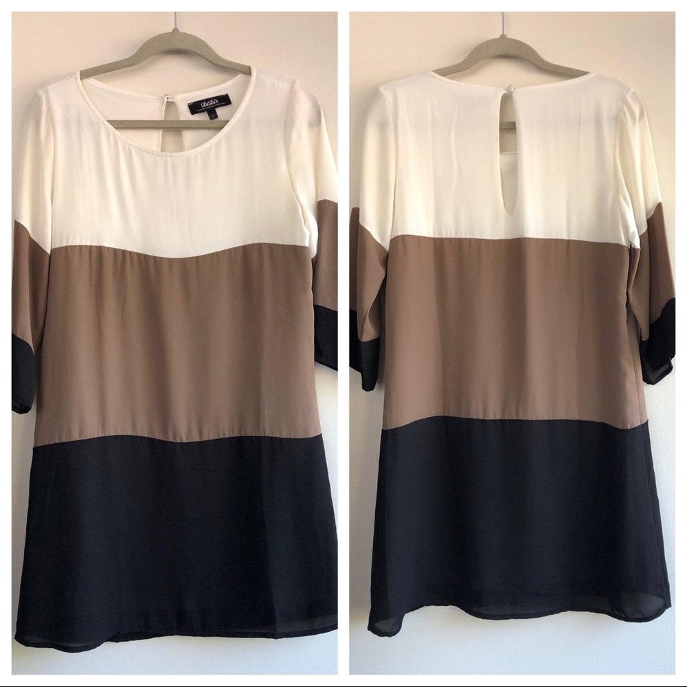 LuLu’s Color Block Shift Dress